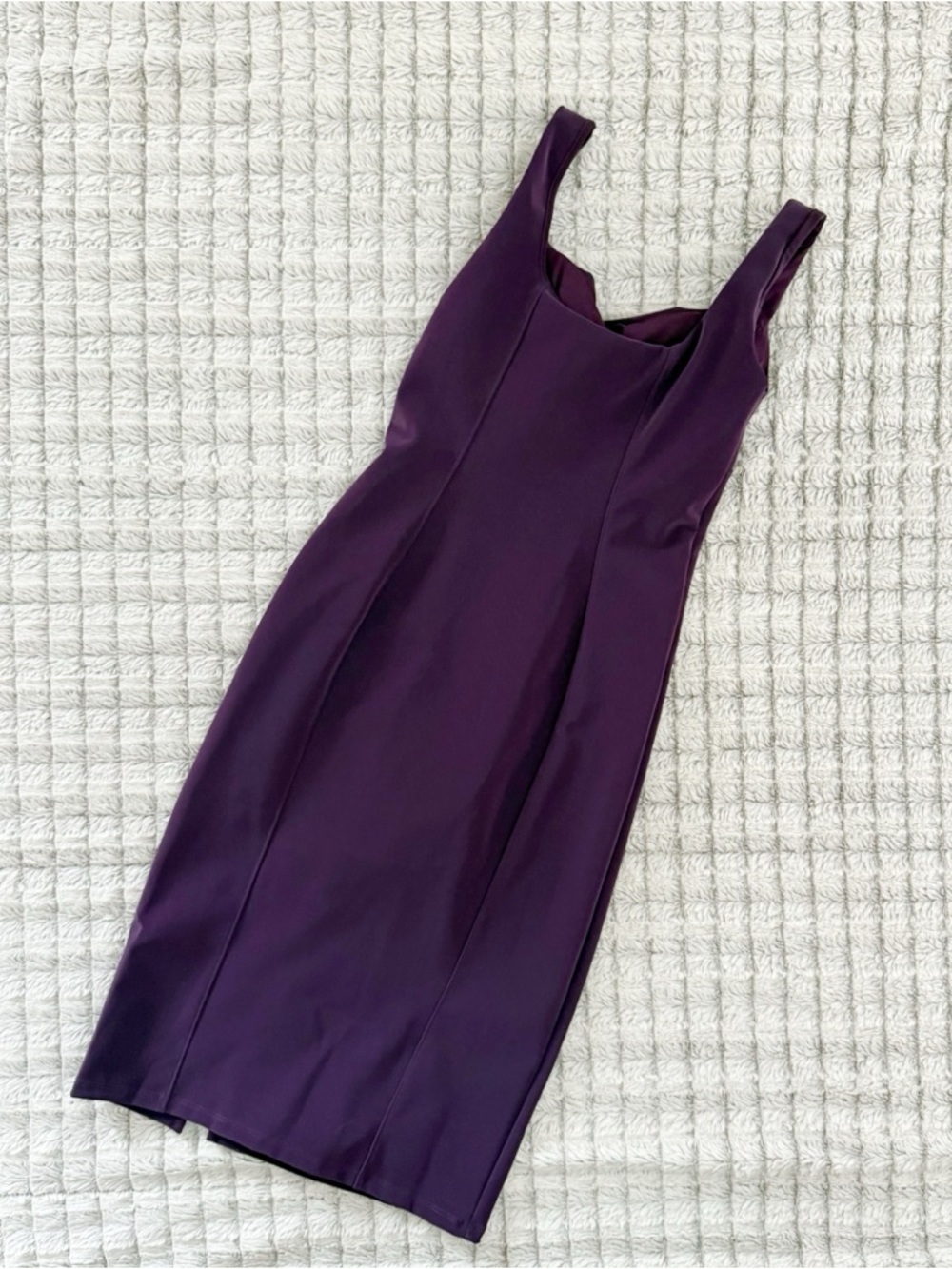 Popilush Shapewear Bodycon Sculpting Midi Dress side slit purple small - Picture 3 of 4